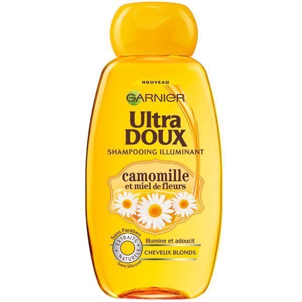 شامپو روشن کننده و مغذی گارنیه سری Ultra Doux مدل Camomille حجم 250 میلی لیتر شامپو روشن کننده و مغذی گارنیه سری Ultra Doux مدل Camomille حجم 250 میلی لیتر