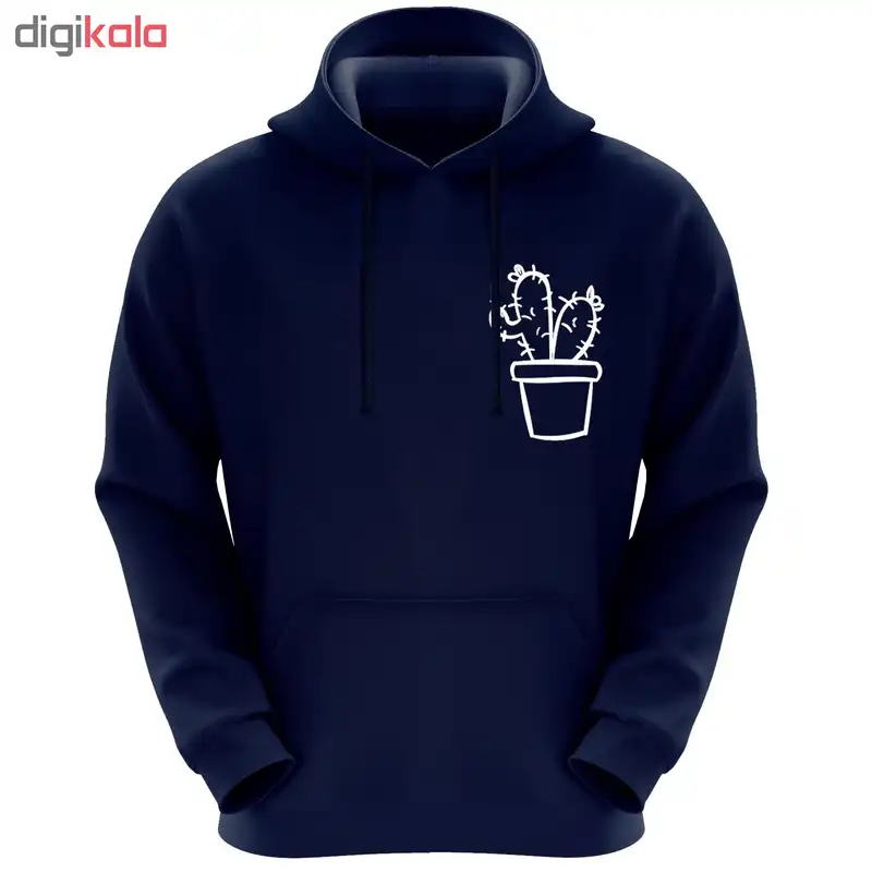 هودی زنانه طرح کاکتوس کد F51 رنگ سرمه ای