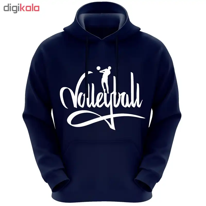 هودی زنانه طرح والیبال کد F46 رنگ سرمه ای