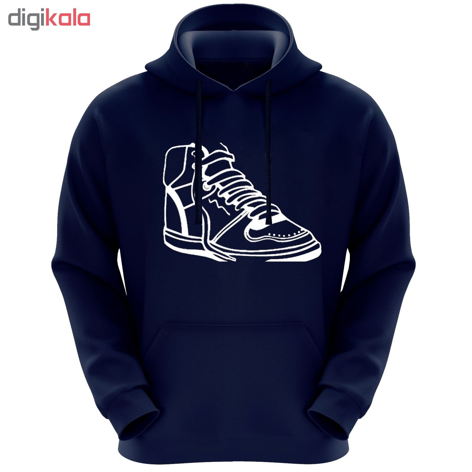 هودی مردانه طرح کتونی کد F74 رنگ سرمه ای