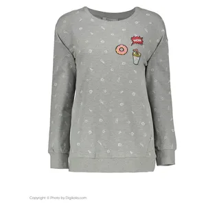 سویشرت زنانه کالینز مدل CL1032223-GREY MELANGE