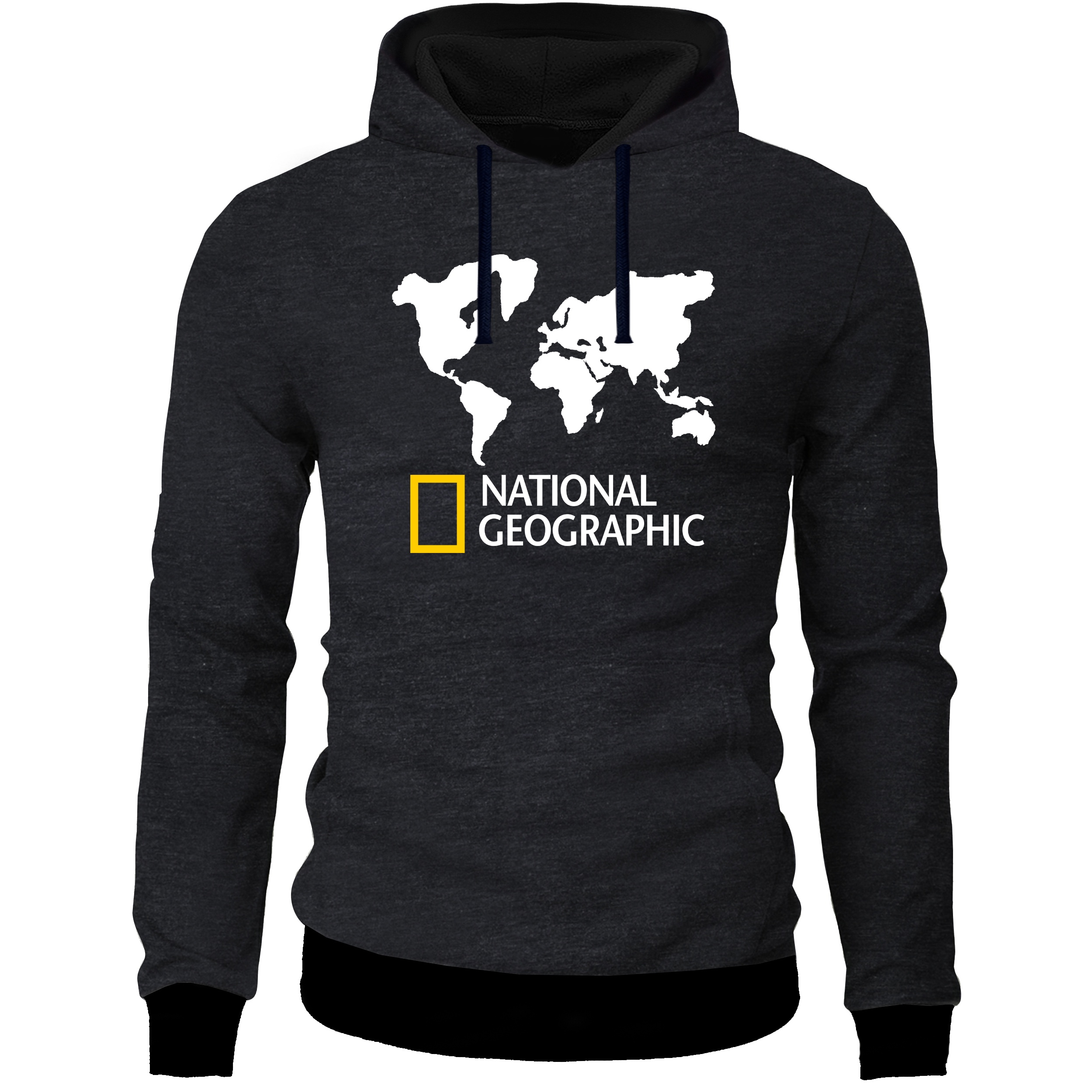 هودی مردانه طرح National geographic کد M08 رنگ نوک مدادی
