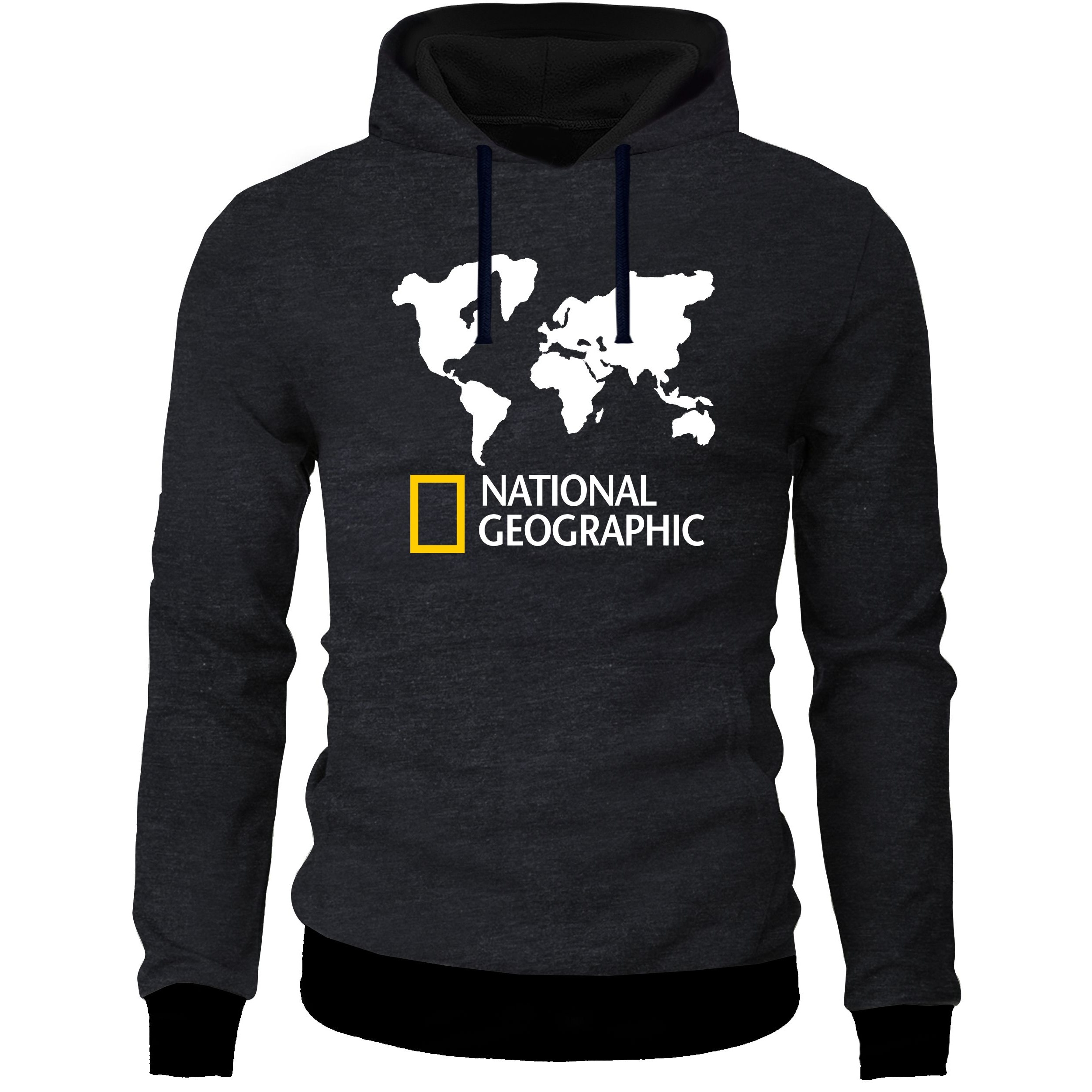 هودی مردانه طرح National geographic کد M08 رنگ نوک مدادی