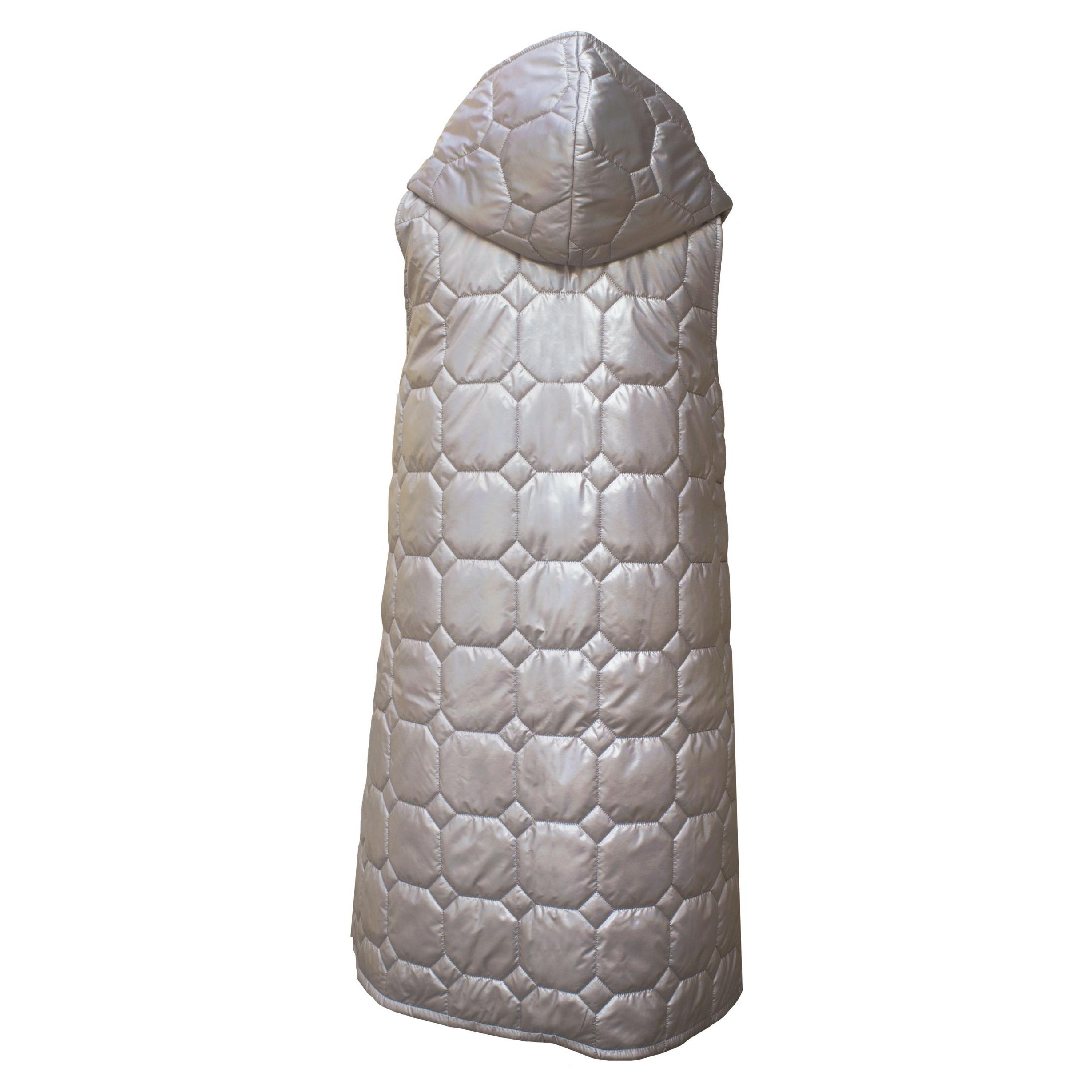 کاپشن زنانه مدل H9100 رنگ نقره ای