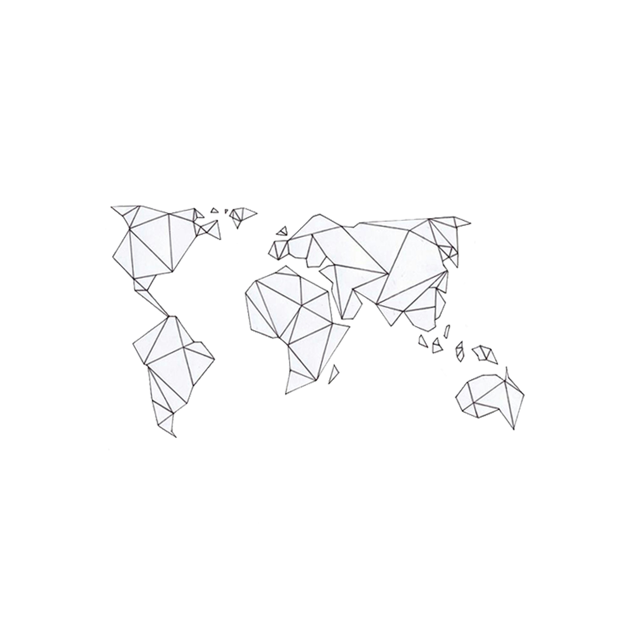 استیکر لپ تاپ لولو طرح نقشه جهان کد 93