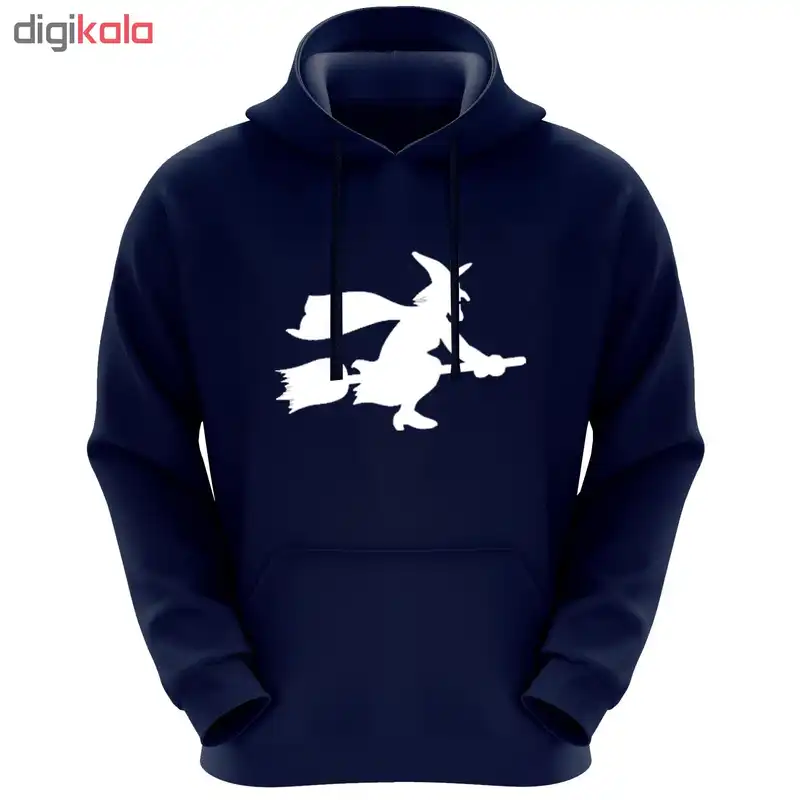 هودی زنانه طرح جادوگر کد F58 رنگ سرمه ای