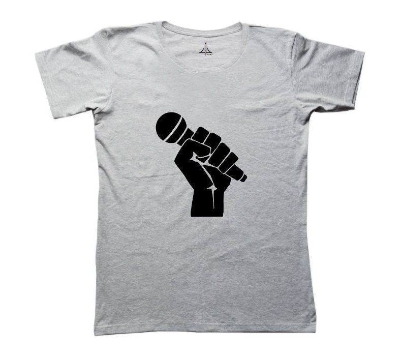 تی شرت مردانه به رسم طرح میکروفن کد 2256