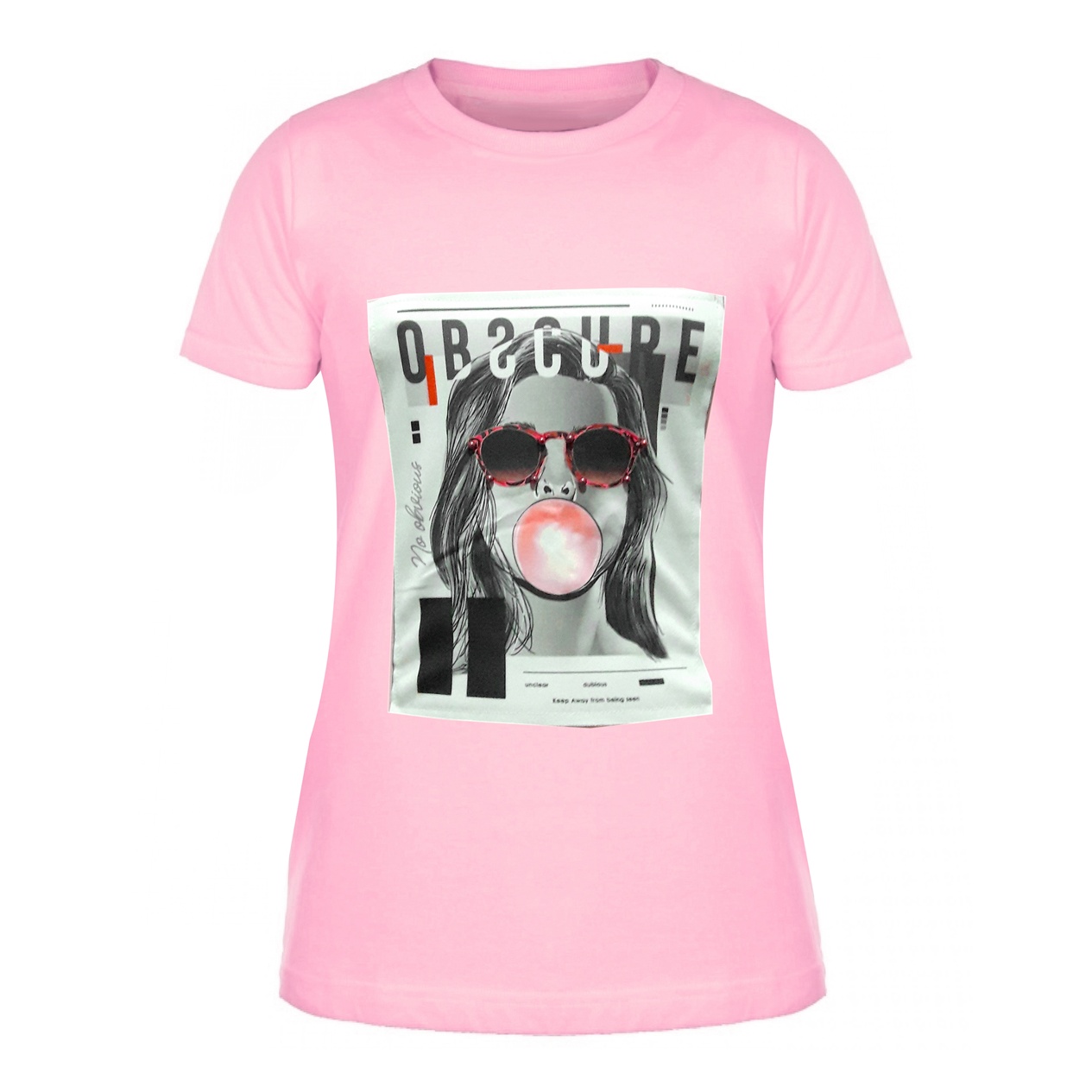 تی شرت زنانه مدل Obscure رنگ صورتی