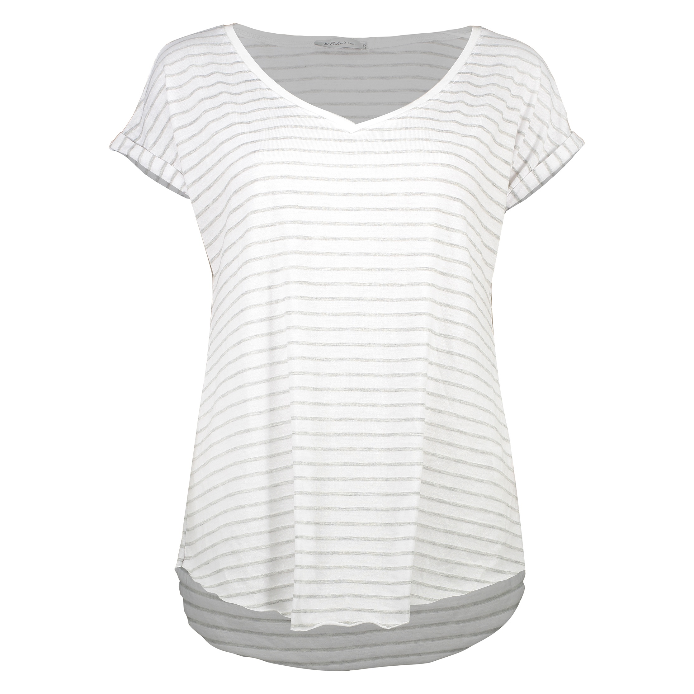 تی شرت زنانه کالینز مدل CL1020423-GREY MELANGE