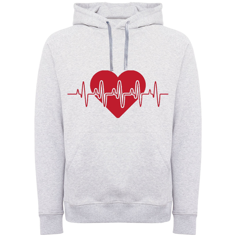 هودی زنانه طرح قلب و ضربان کد F206