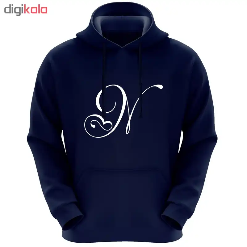 هودی زنانه طرح N کد F72 رنگ سرمه ای