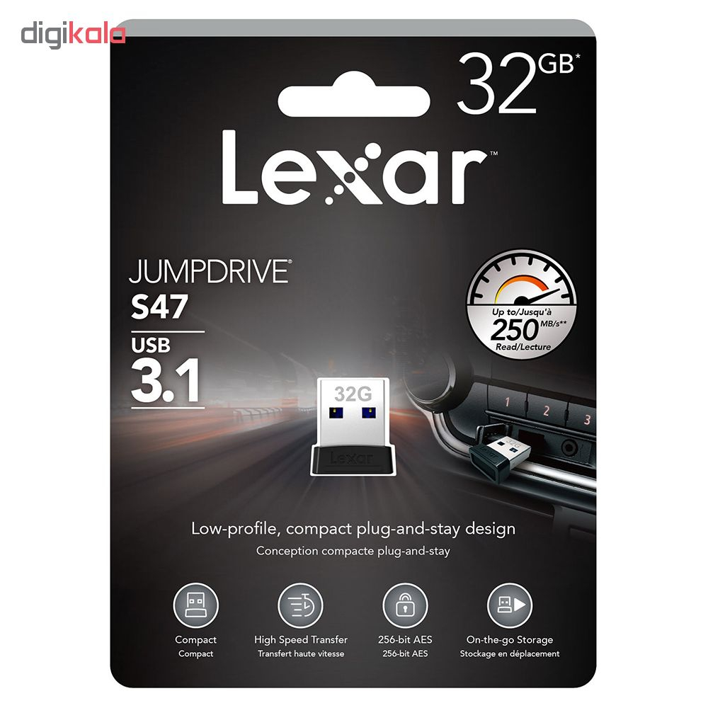 فلش مموری لکسار مدل JumpDrive S47 ظرفیت 32 گیگابایت