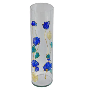 گلدان شیشه ای طرح گل کد 02