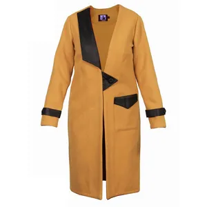 پالتو زنانه نسابانو کد 5110108 رنگ زرد