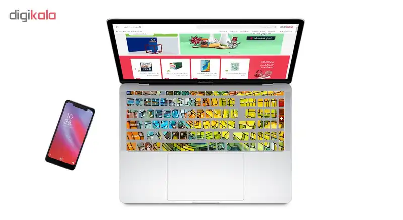 برچسب حروف فارسی کیبورد طرح ویترای کد ۰۱