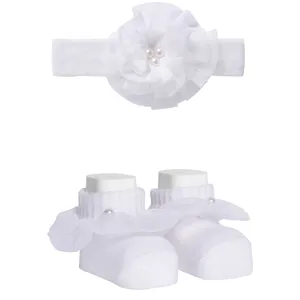 ست جوراب و هدبند نوزادی دخترانه کد 4091-3