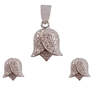 نیم ست نقره زنانه کد 200