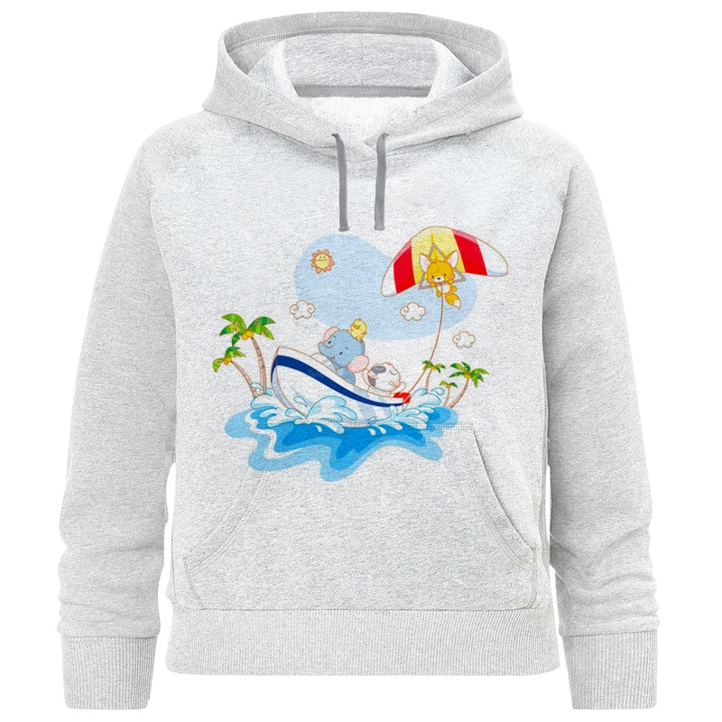 هودی دخترانه طرح قایق سواری کد F256