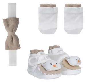 ست جوراب، پاپوش و هدبند نوزادی دخترانه کد 3762-2