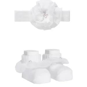 ست جوراب و هدبند نوزادی دخترانه کد 4091-1