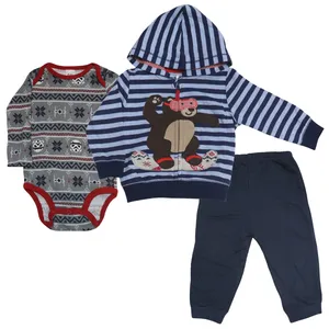 ست 3 تکه لباس نوزادی پسرانه کد M149