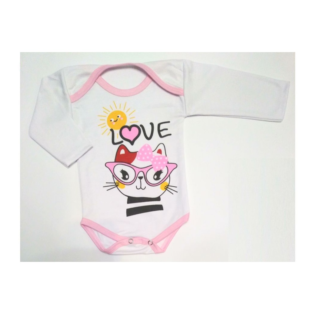 ست 3 تکه لباس نوزادی دخترانه طرح Love کد M154