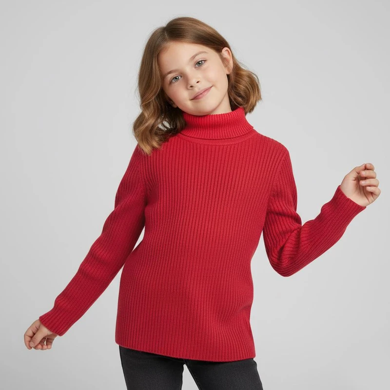 پلیور یقه اسکی دخترانه نکست مدل 503624