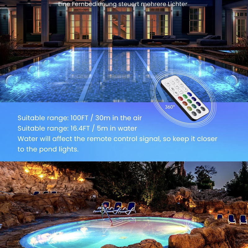 چراغ استخر مدل koicaxy underwater بسته 4 عددی