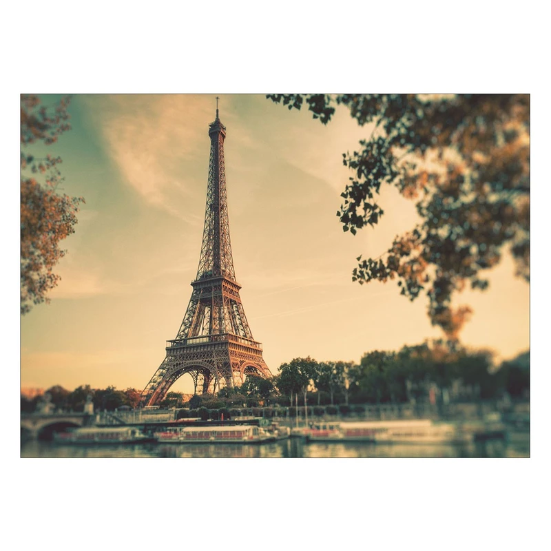 تابلو شاسی ونسونی طرح Retro Paris سایز 30x40 سانتی متر