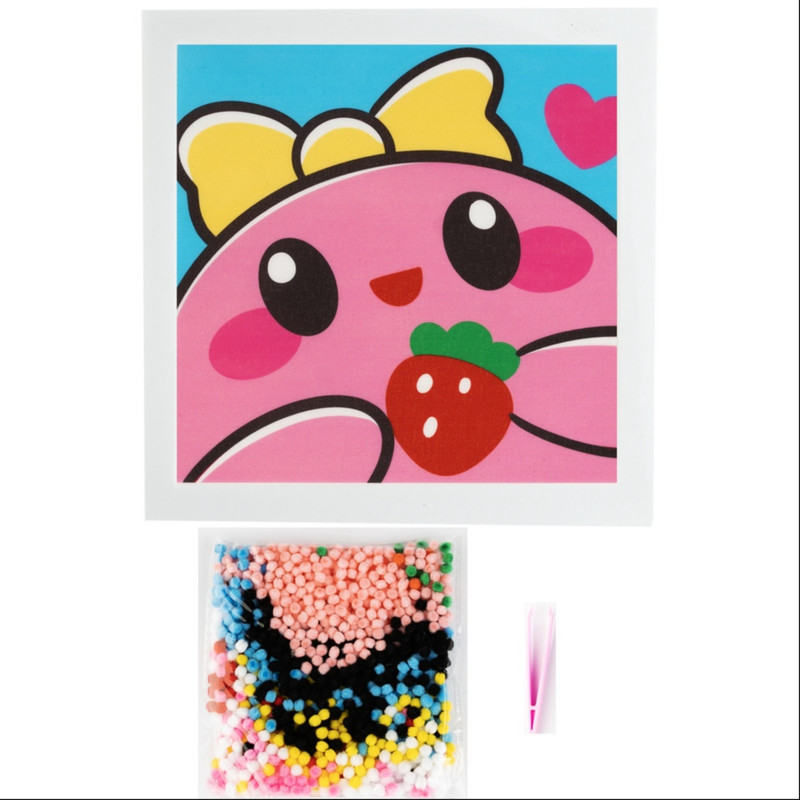 بازی آموزشی سمید مدل ساخت تابلو نقاشی الماسی پوم پوم طرح عروسکی کد 011