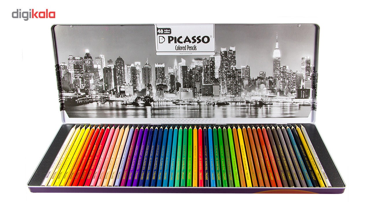 مداد رنگی 48 رنگ پیکاسو مدل Superb Writer طرح نیویورک