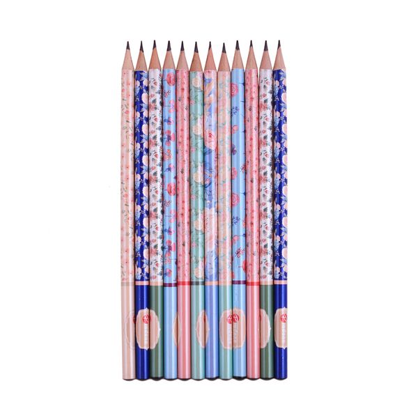 مداد مشکی پرودون مدل FLOWER مجموعه 12 عددی