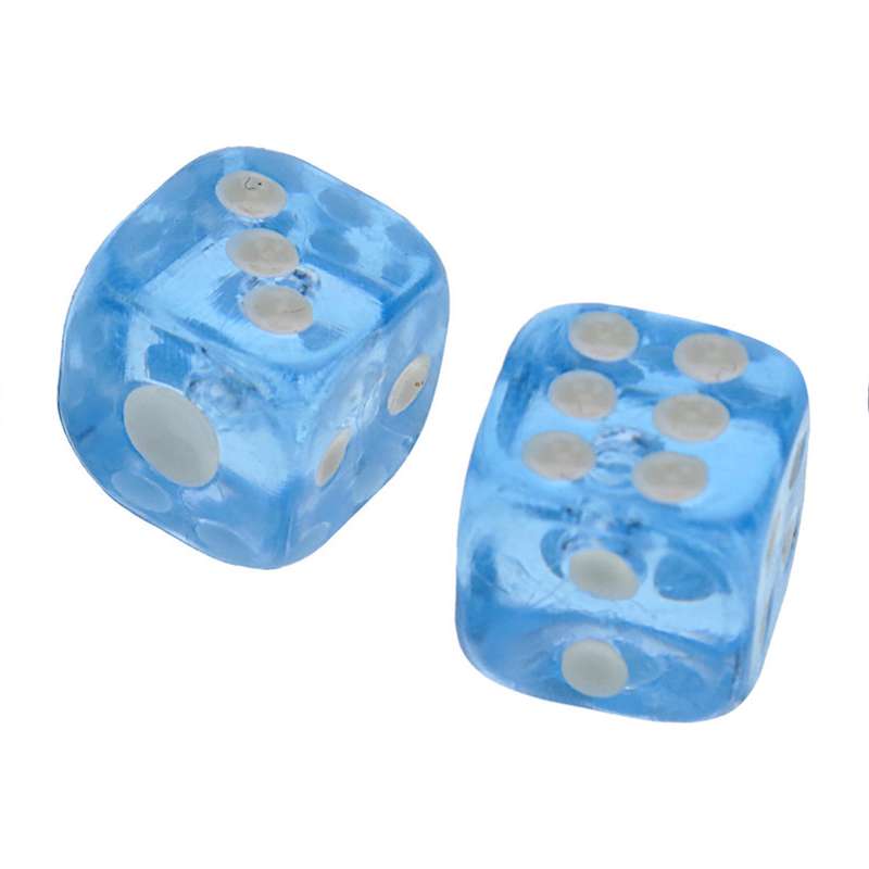 تاس بازی مدل شفاف کد BLDICE-024 بسته 2 عددی