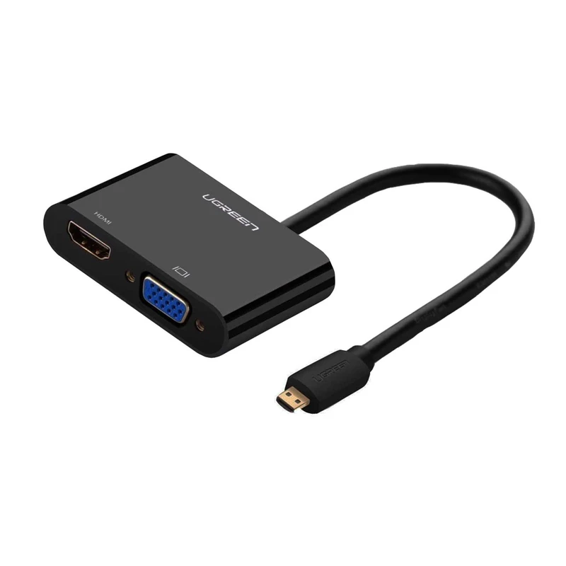 مبدل micro HDMI به VGA/HDMI یوگرین مدل 30355