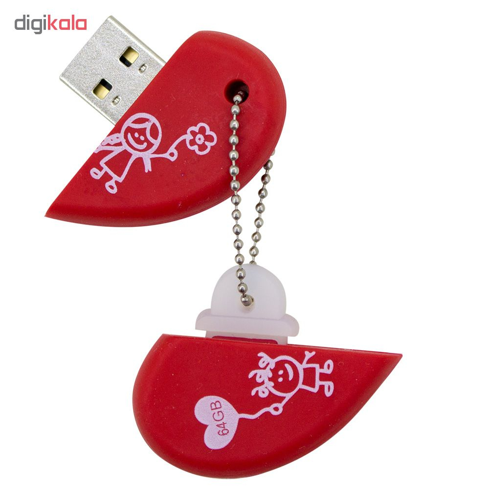 فلش مموری کینگ استار مدل Love USB KS245 ظرفیت 64 گیگابایت