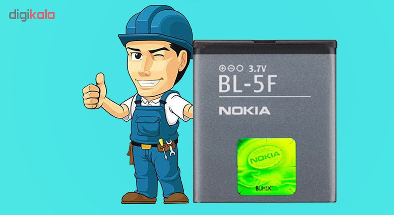 باتری موبایل مدل BL-5F ظرفیت 900 میلی آمپر ساعت مناسب برای گوشی موبایل نوکیا N95