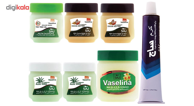 کرم ترک پا و وازلین ساج مدل 7-1 مجموعه 7 عددی