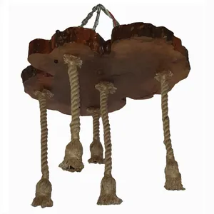 لوستر پنج شعله مدل چوبی PLG