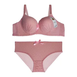 ست شورت و سوتین زنانه مدل اسفنجی قلب مینیاتوری کد 20663 رنگ صورتی