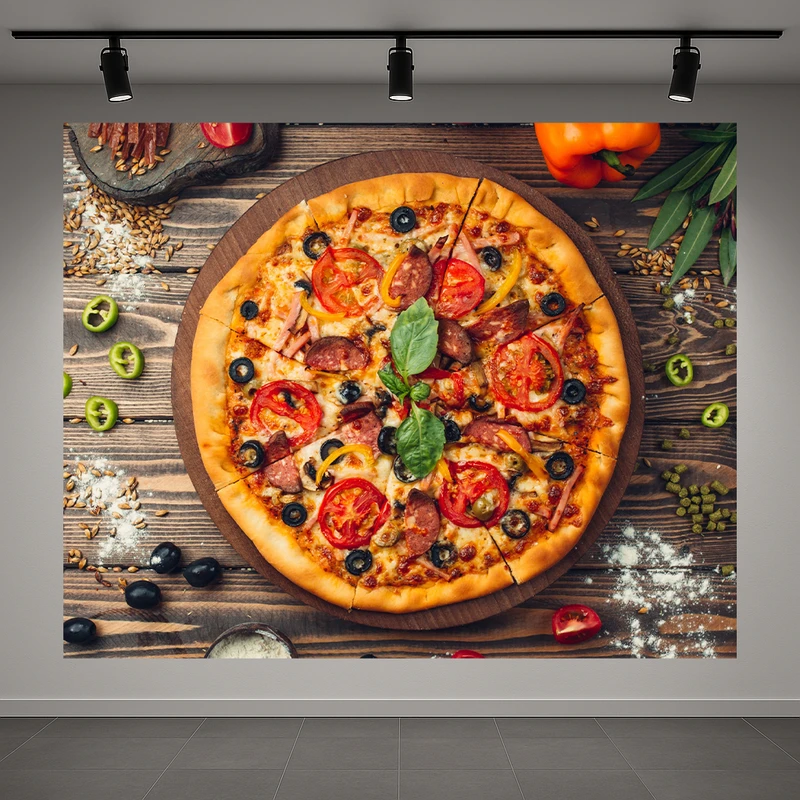 پوستر طرح پیتزای ایتالیایی مدل تازه کد AR3058976