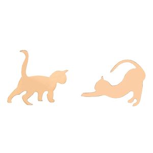 نقد و بررسی گوشواره طلا 18 عیار زنانه کرابو طرح گربه مدل Kr5048 توسط خریداران