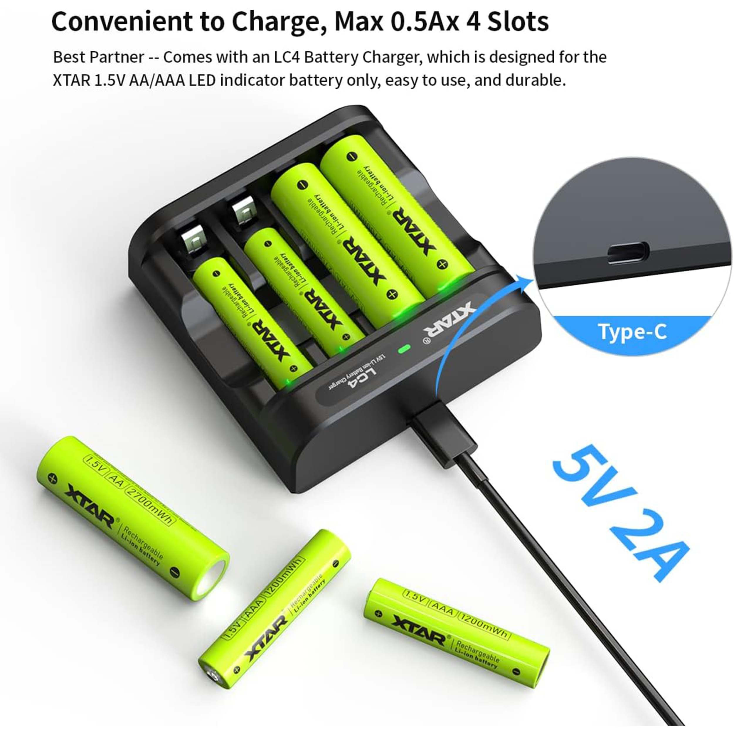 شارژر باتری اکستار مدل LC4 به همراه چهار عدد باتری قلم اکستار شارژر باتری اکستار مدل LC4 به همراه چهار عدد باتری قلم اکستار