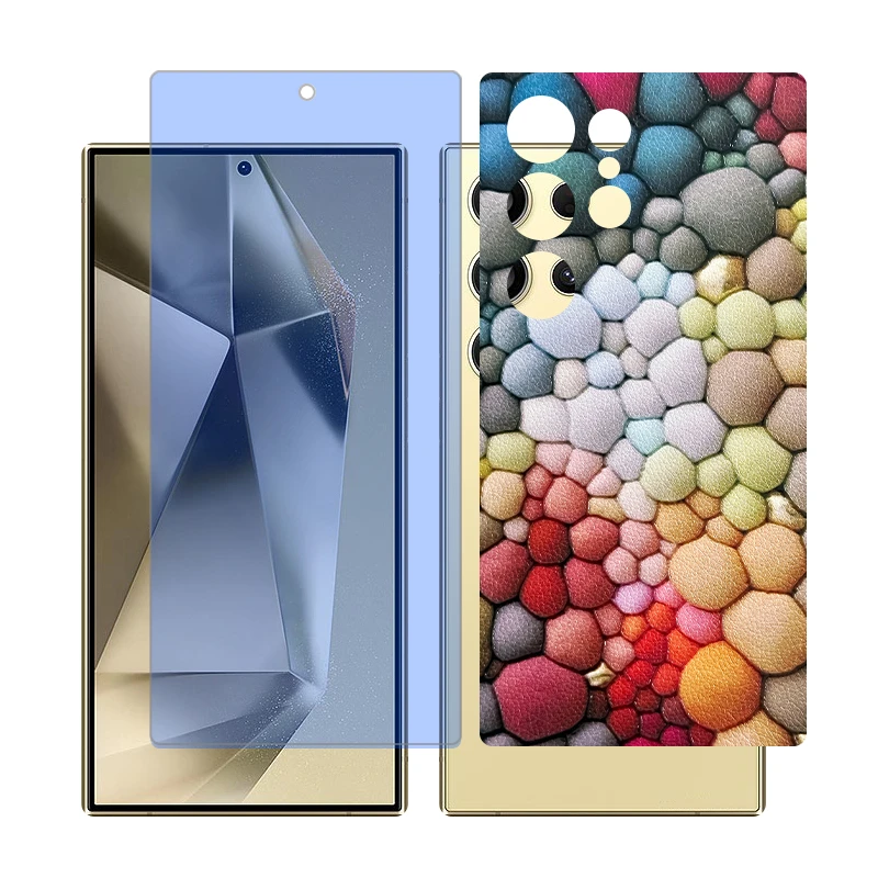 محافظ صفحه نمایش آنتی بلو گلس مدل Together مناسب برای گوشی موبایل سامسونگ Galaxy S22 Ultra به همراه برچسب پوششی پشت گوشی