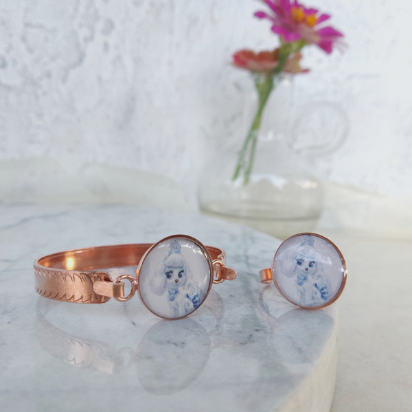 نیم ست دخترانه مدل سگ شاهزاده کد JW423.2