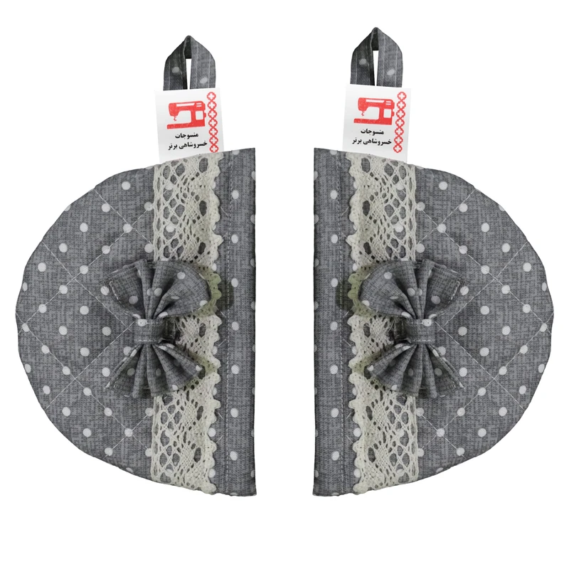 دستگیره منسوجات خسروشاهی برتر مدل چدنی طرح خالدار کد DGCH226 بسته 2 عددی