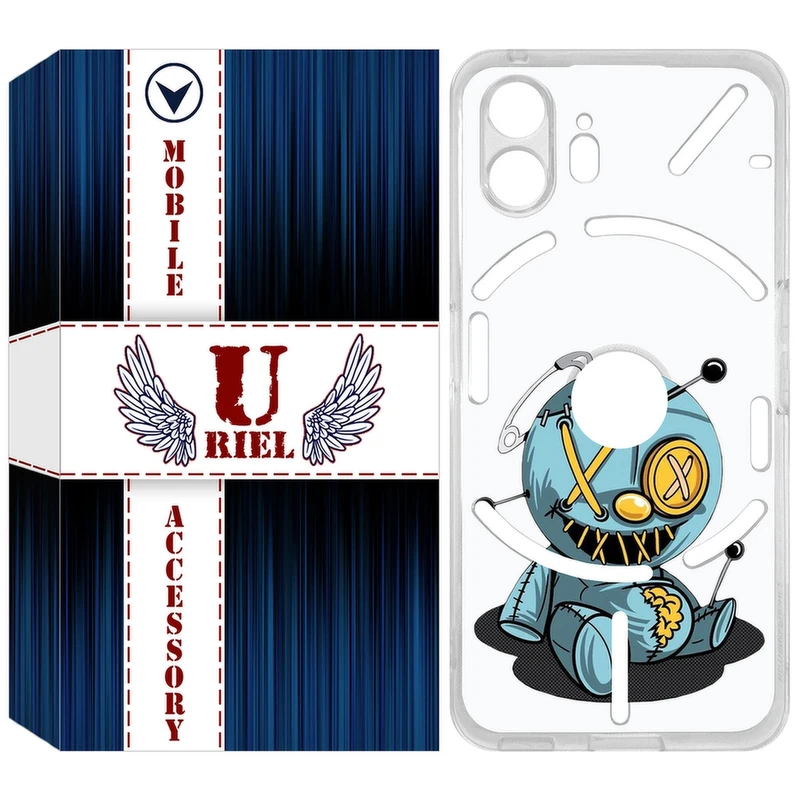 کاور یوریل مدل Clear کد 68 طرح عروسک مناسب برای گوشی موبایل ناتینگ فون 2
