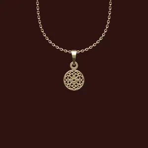 گردنبند طلا 18 عیار زنانه مدوپد مدل هندسی کد X2-1-1220