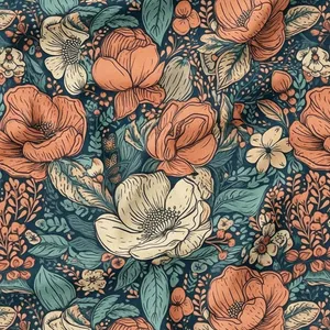 پارچه ملحفه پارچه باما مدل مخمل طرح گل آبرنگی کد 5012021