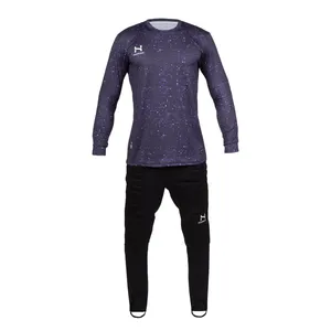 ست تی شرت آستین بلند و شلوار ورزشی مردانه هومد مدل دروازه بانی محافظ دار کد GKL 01