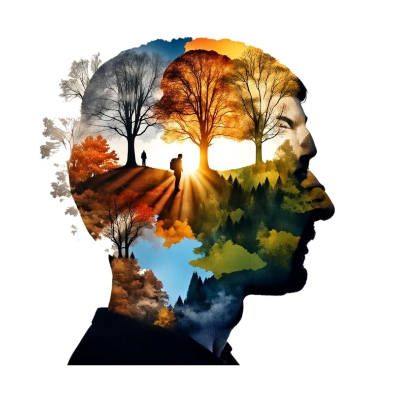 استیکر پارچه و لباس پاد آفرین مدل آدم طبیعت کد 2983